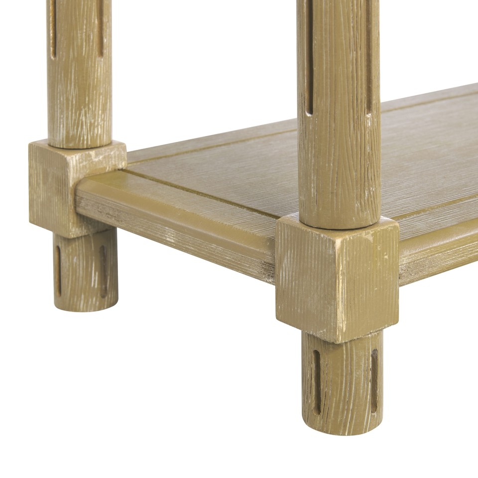 New Ridge Home Goods Harrison Narrow Side Tables, Set of 2, Oak