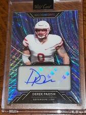 RARE DEREK PARISH /4 ROOKIE AUTO '23 WILD CARD WILDCHROME DALLAS COWBOYS