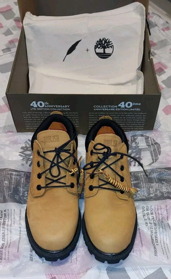 TIMBERLAND x PUBBLICA stivali classici Oxford neri scamosciati