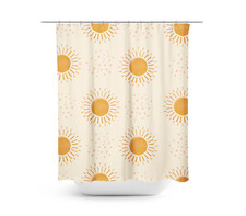 Kids Girls Bathroom Shower Curtain, Sun Shower Curtain, Sun Bathroom