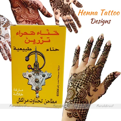 Natural Henna Powder Hands Designs Body Art Tattoo Pure Red Moroccan Henne 100g