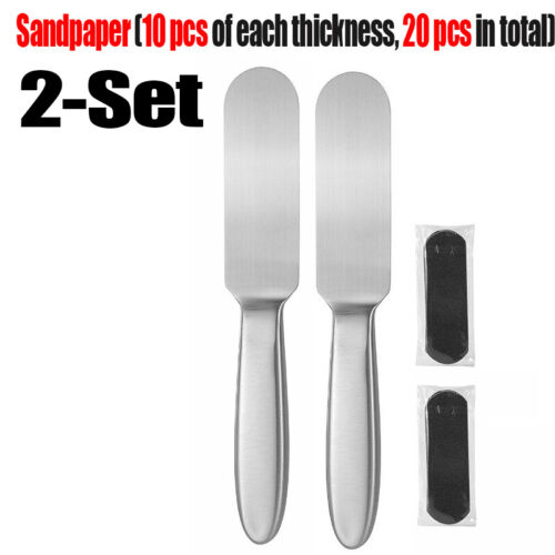 2× Stainless Steel Pedicure Foot File Callus Remover Foot Scrubber Feet Rasp USA - Picture 15 of 15