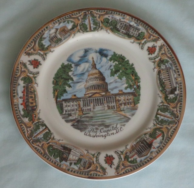 The Capitol Washington DC Souvenir Collector State Plate Japan Vintage