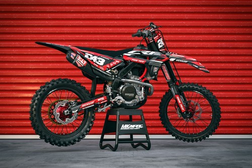 Custom Graphics Full Kit For Honda CRF70 2004 - 2012 Collide Style Stickers - Picture 5 of 8