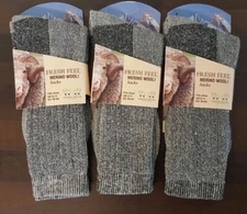 MEN'S MERINO WOOL BLEND SOCKS  EXTRA COMFORTABLE 3 PAIRS UK 6-11