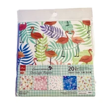 Japanese Origami Folding Paper, Summer Stationery Series, Kawaii Flamingos