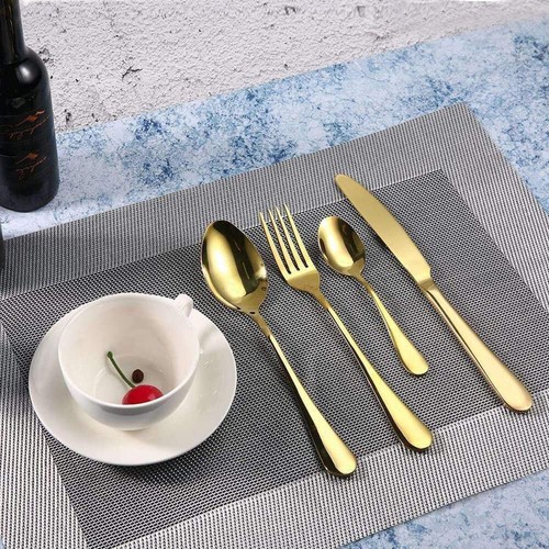 24 teiliges Besteck Besteck Set Edelstahl Messer Gabel Löffel Service für 6 - Bild 4 von 28