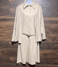 Don Sayres For Gamut Wool Blazer Dress Set VTG Size 16 Union Made USA Belted