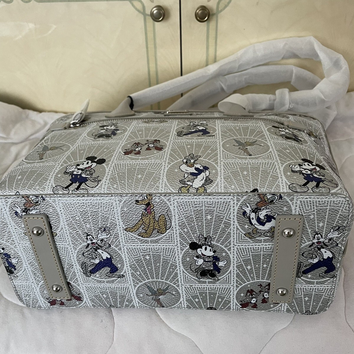 Disney Dooney & Bourke 100th Anniversary Platinum Mickey Tote Bag