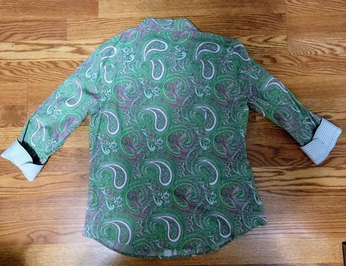 Boy's Paisley Button Up Shirt Size 8 Talbots - Picture 2 of 5
