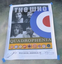The Who Quadrophenia Signed Lithograph Poster Tour 2013 Greenville, SC