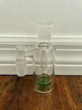 18MM GREEN GLASS WATER PIPE ASH CATCHER CLEAR HONEYCOMB PERC 90DEGREE