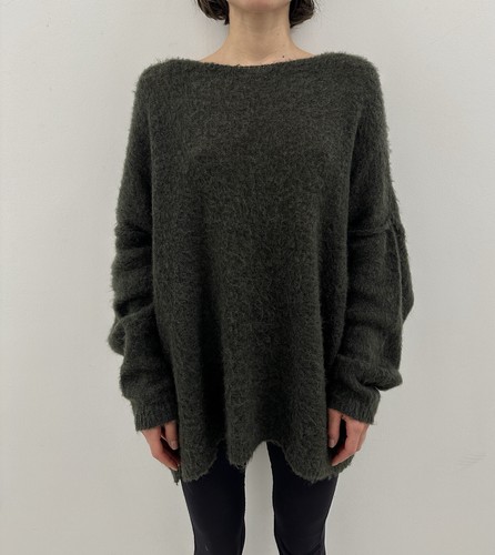 American Vintage Knit Oversized Light Weight Sweater Wool Alpaca Blend Size M/L - Picture 4 of 11