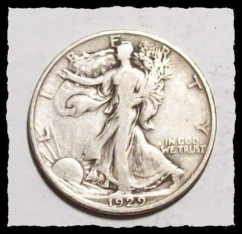 1929-S WALKING LIBERTY HALF DOLLAR  Original Sharp Fine++   #38C98