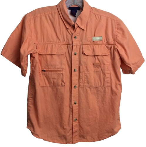 T-shirt Pêche Reel Legends Homme – Marron Avec Point Orange, Taille S, Neuf