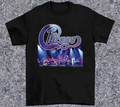 Chicago Band -Then and Now   Chicago Gift For Fan Black  All Size T-Shirt AC1132