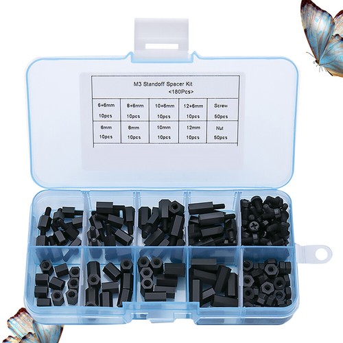 180 Pcs Isolation Column Plastic Support Pcb Spacer Thread Motherboard ...