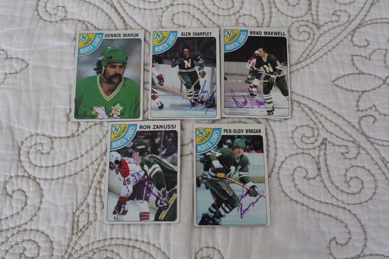 Autograph 5 Hockey Cards Topps 1978-79 Minnesota North Stars
