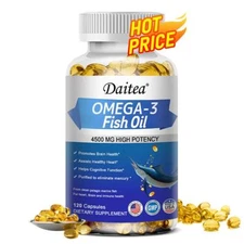 Omega-3 Fish 0il 4500 Mg High Potency Promotes Brain Health,Cognitive Function