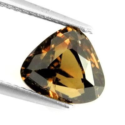 Zircon 4.92ct orange hue golden yellow color 100% natural earth mined Cambodia