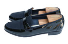 Salvatore Ferragamo Italy Black Patent Leather Nylon Toe Loafer Dress Shoe SZ 9D — photo 4