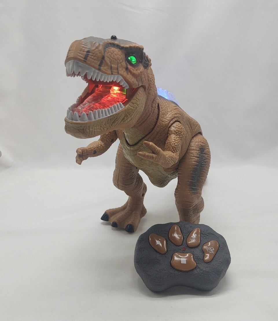 Dinosaur Remote Control T-Rex Toy Electronic RC Brown Dinosaur Toy