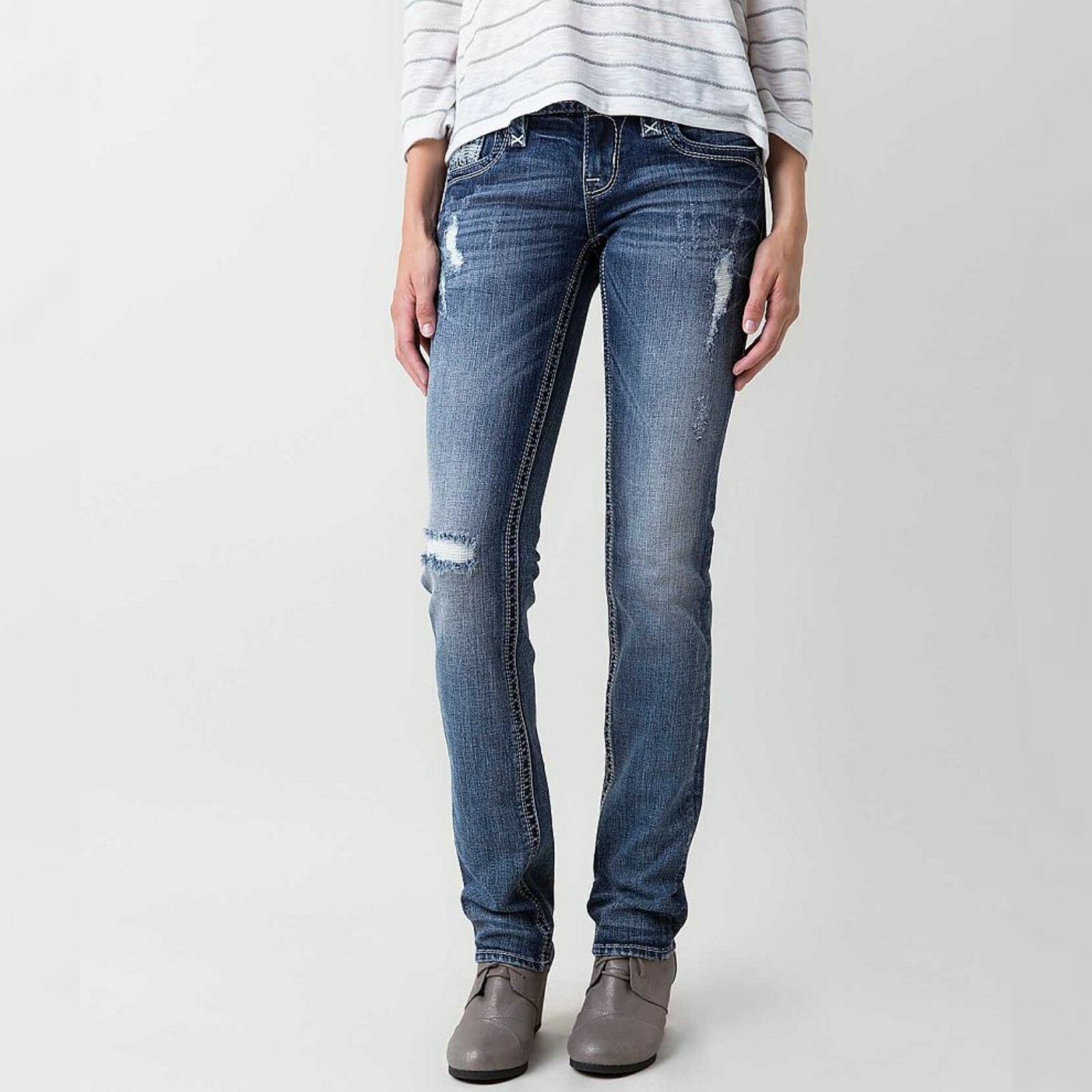 Rock Revival Jean Größe 27 FEMME Blau Alivia Straight skinny effet vieilli Rock Revival Jean Größe 27 FEMME Blau Alivia Straight skinny effet vieilli