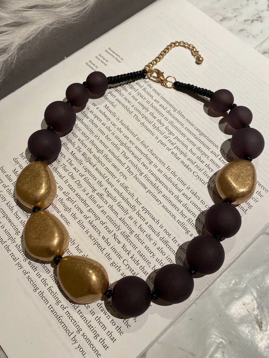 Grey chunky hotsell necklace