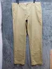 Bluffworks Pants Mens 42x36 Beige Travel Chino Wrinkle Resistant Made In USA