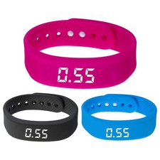 Vibrating Alarm Clock Watch Waterproof Wristb...