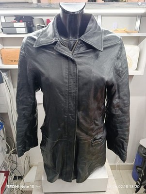 Conbipel Damen Jacke Mantel Leder schwarz Gr. 44 AT311