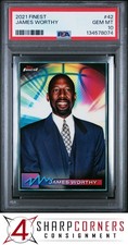 2021 TOPPS FINEST #42 JAMES WORTHY HOF POP 1 PSA 10