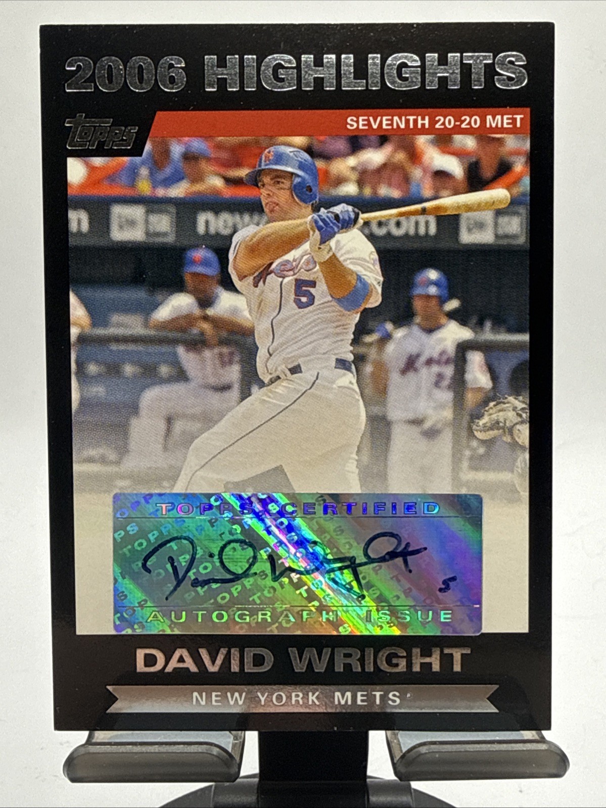2007 Topps Highlights, #HADW, DAVID WRIGHT Auto, New York Mets