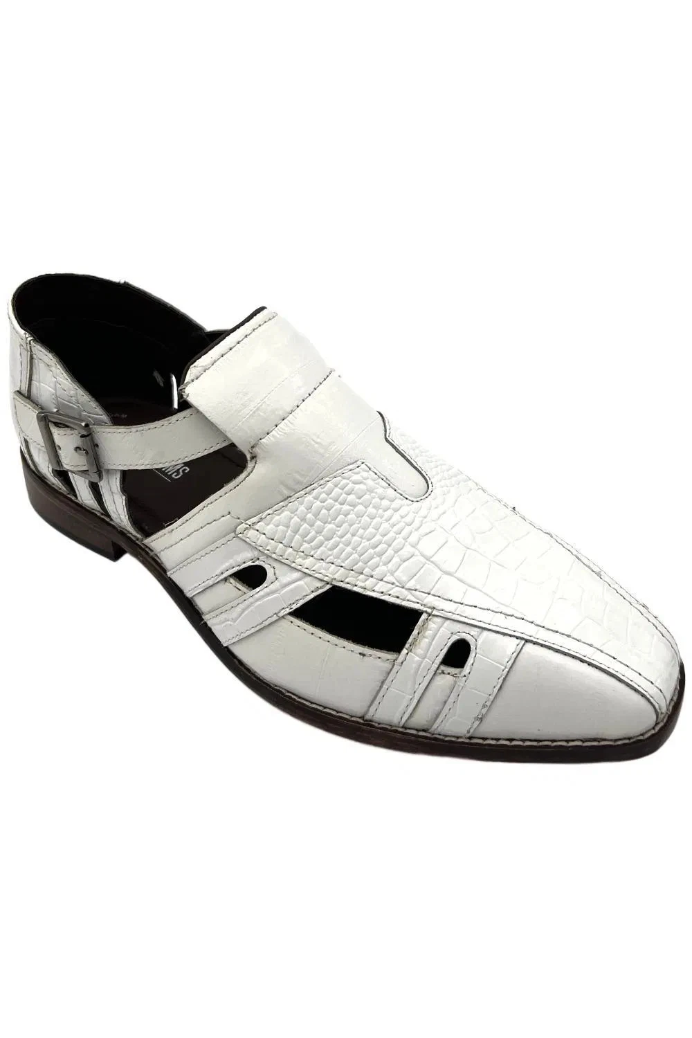 Stacy Adams Men's Calvino Leather Sole City Sandal White