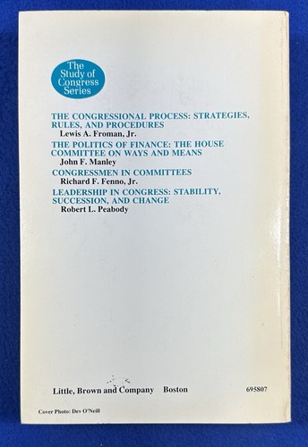 Vintage LEADERSHIP IN CONGESS, by Robert L. Peabody (P/B: Little, Brown: 1976) - Imagen 7 de 7