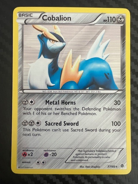 Pokémon TCG Emerging Powers Cobalion 77/98 Holo Rare VLP