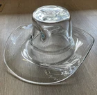 Vintage Blenko MCM Glass Cowboy Hat Vase Sculpture Ice Bucket - No Chips/Cracks