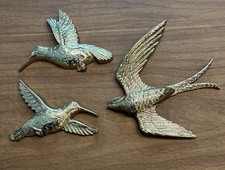 Vintage Homco Hummingbirds Wall Art Decor Plaques Made In USA (3) plus one other