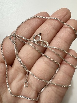 925 Sterling Silber Box Kette Halskette 20''