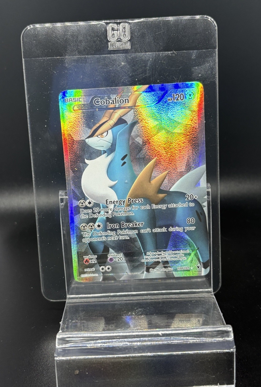 Pokemon TCG Cobalion  Full Art 100/101 Noble Victories Holo Card