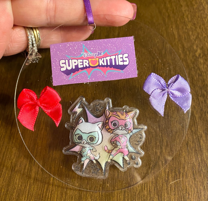 Acrylic Purple DISNEY SUPER KITTIES Christmas Ornament 4"