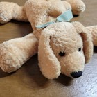 Mary Meyer Flip Flops Puppy Plush 14" Dog Cream  Tan Green Bow Floppy 1999 Rare — photo 9