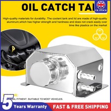 Oil Catch Can Kit Breather Baffled Reservoir Tank 1000ML Aluminum Hose Universal