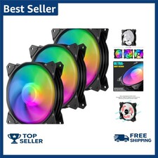 High Airflow 120mm RGB Case Fan - Quiet Edition, 3-Pack for PC Coolers