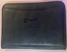 Leed's Black Portfolio Organizer Notepad Embossed “NDS”