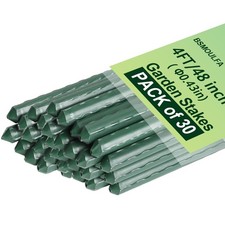 Garden Stakes 4ft, Metal Plant Stakes 4 Feet 30 Pack for Gardening and Farm, ...