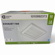 Commercial Electric 80 CFM 1.5 Sone Bathroom Exhaust Fan 1010992373