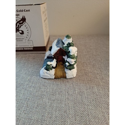 American Rustic Hand-Painted Cold-Cast Christmas Village 1989 Complete Set - Bild 7 von 15