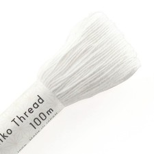 Olympus Sashiko Cotton Thread White 111yd Skein for Sashiko Embroidery