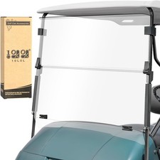 10L0L Golf Cart Windshield for EZGO TXT Gas and Electric 1995-up, Foldable Golf